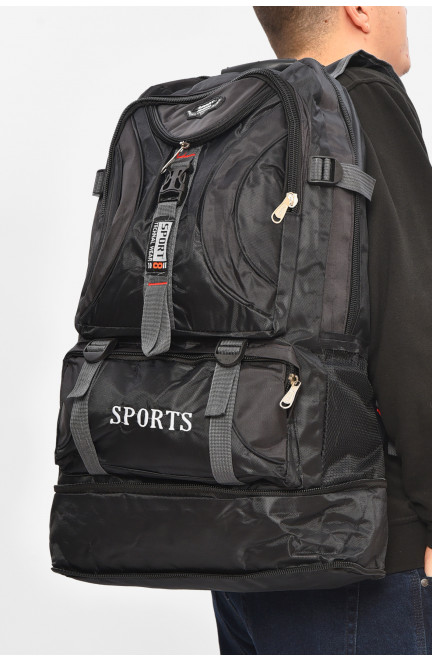 Рюкзак мужской текстильный черного цвета 209396L