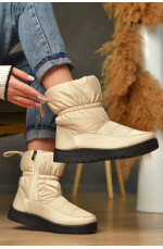 Дутики женские на меху бежевого цвета 209400L