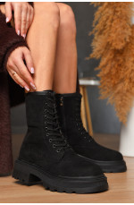 Ботинки женские демисезонные черного цвета 209407L