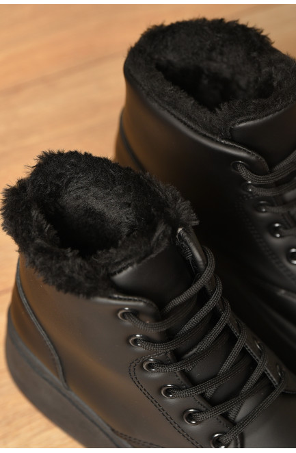 Ботинки женские зимние черного цвета 209425L