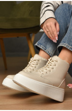 Ботинки женские зимние бежевого цвета 209426L