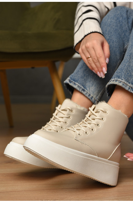 Ботинки женские зимние бежевого цвета 209426L