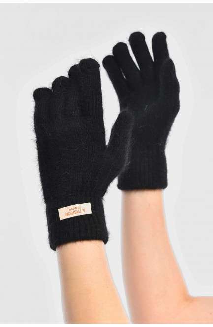 Перчатки женские сенсорные черного цвета 209427L