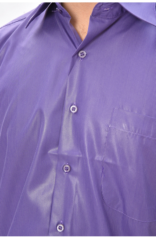 Рубашка мужская полубатальная фиолетового цвета с принтом 209451L