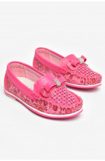 Мокасины детские для девочки розового цвета 209456L