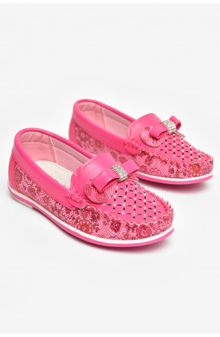Мокасины детские для девочки розового цвета 209456L