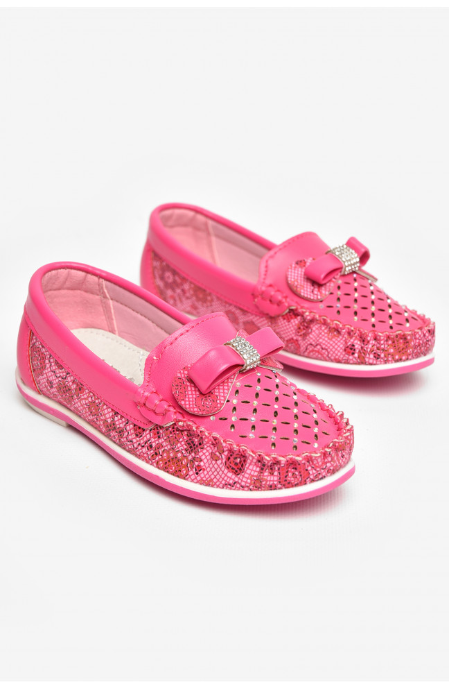 Мокасины детские для девочки розового цвета 209456L