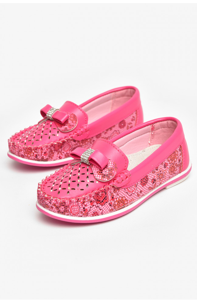 Мокасины детские для девочки розового цвета 209456L