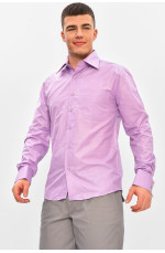 Рубашка мужская однотонная сиреневого цвета 209462L