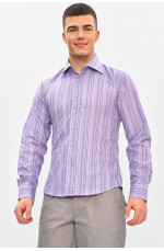 Рубашка мужская однотонная сиреневого цвета 209465L