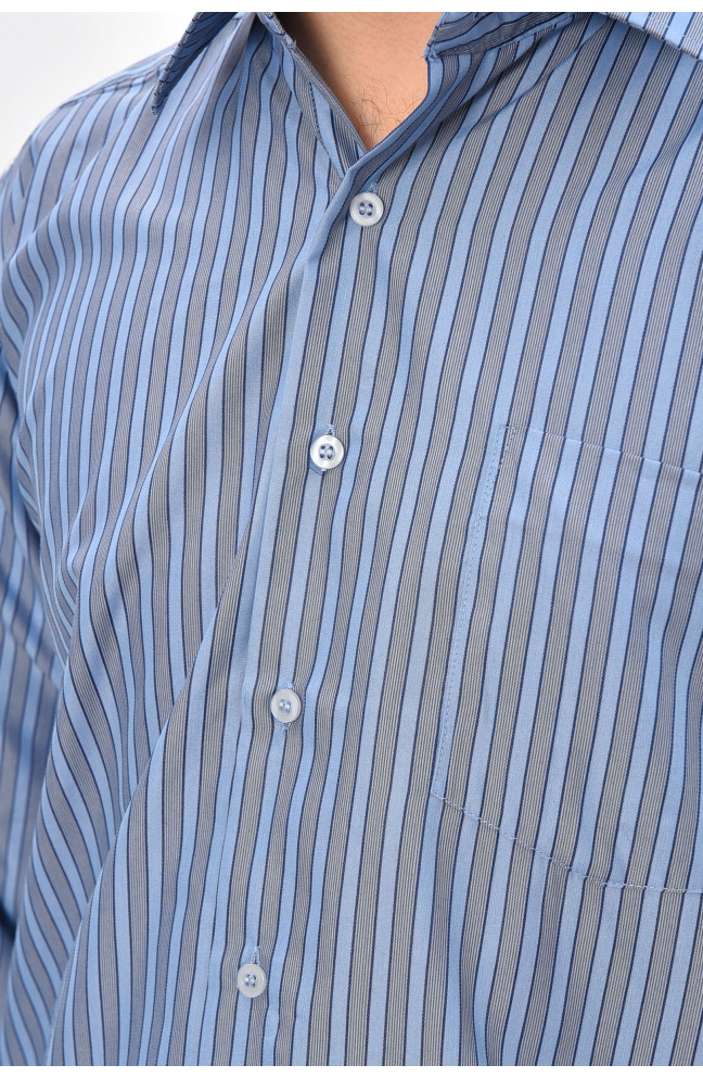 Рубашка мужская голубого цвета с принтом 209470L