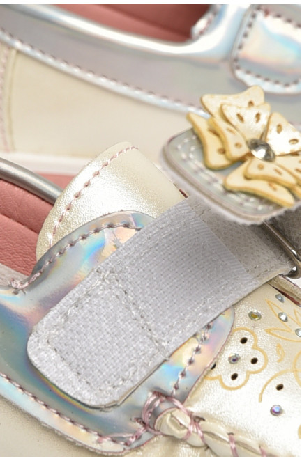 Мокасины детские для девочки белого цвета 209473L