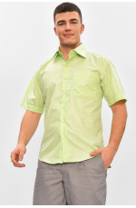 Рубашка мужская полубатальная зеленого цвета 209482L