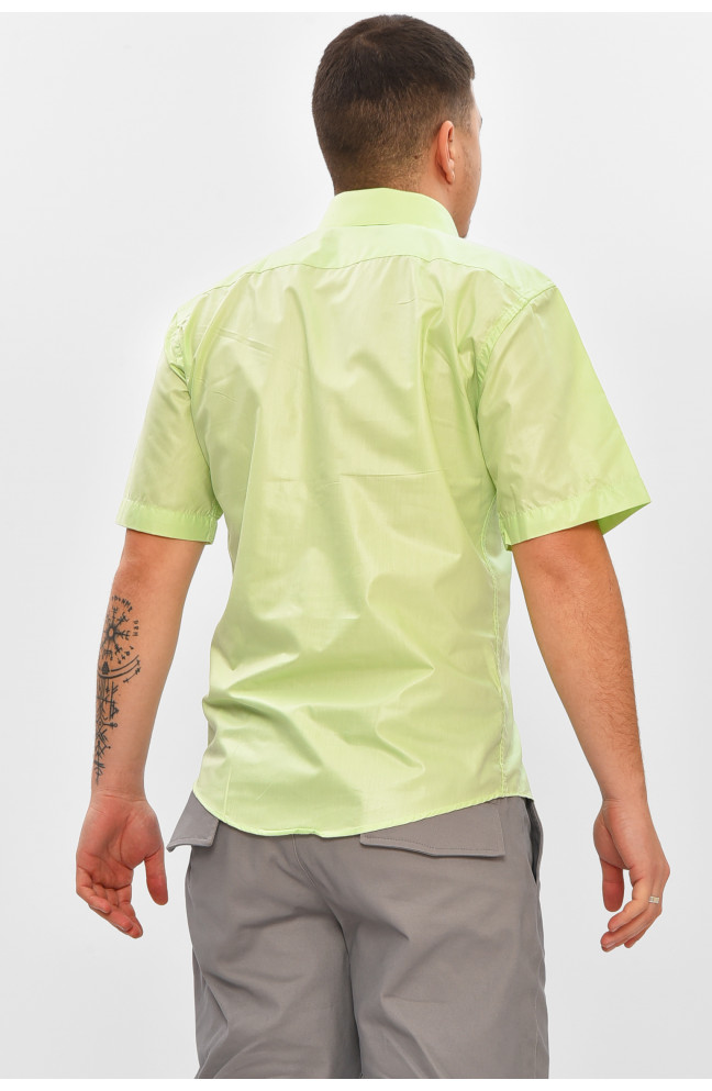 Рубашка мужская полубатальная зеленого цвета 209482L