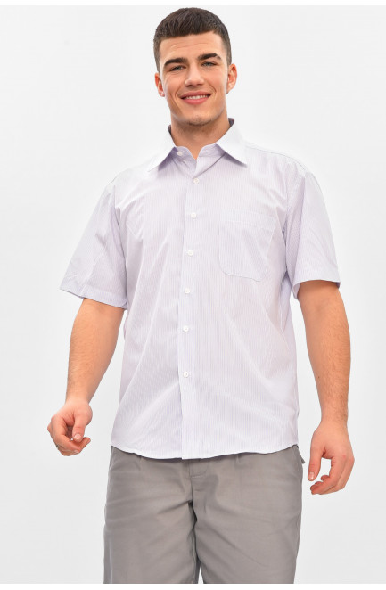 Рубашка мужская белого цвета с принтом 209486L