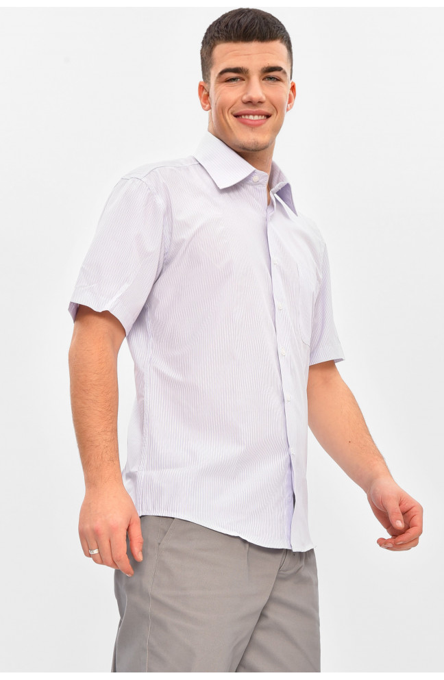 Рубашка мужская белого цвета с принтом 209486L