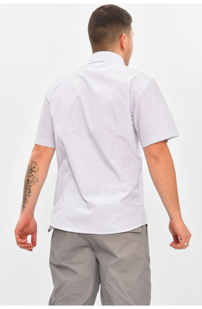 Рубашка мужская белого цвета с принтом 209486L