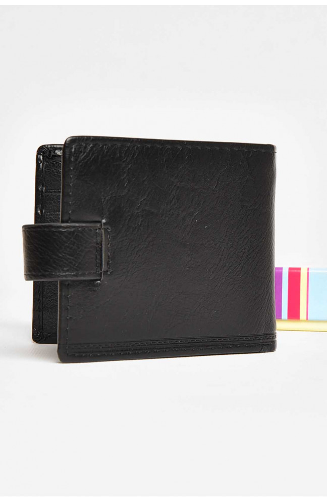 Кошелек мужской из экокожи черного цвета 209510L