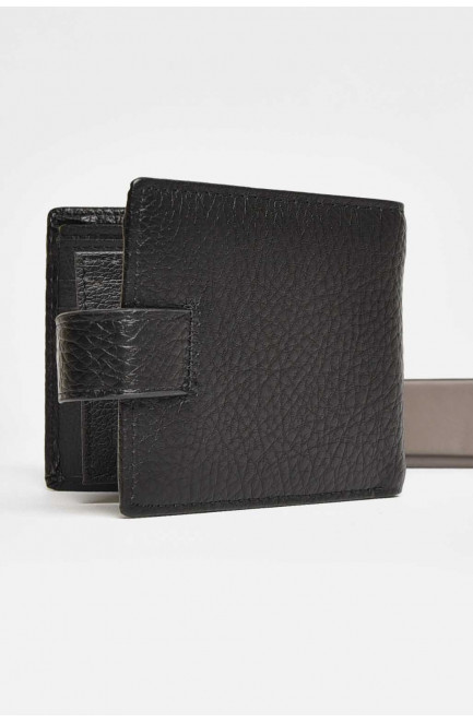 Кошелек мужской из экокожи черного цвета 209513L