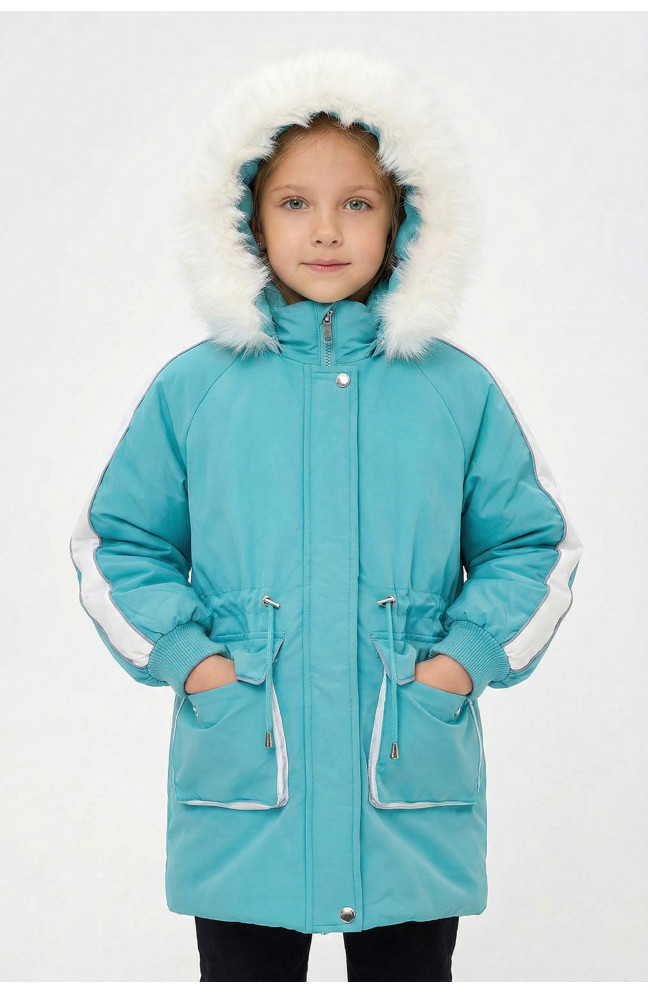Куртка детская зимняя бирюзового цвета 209538L