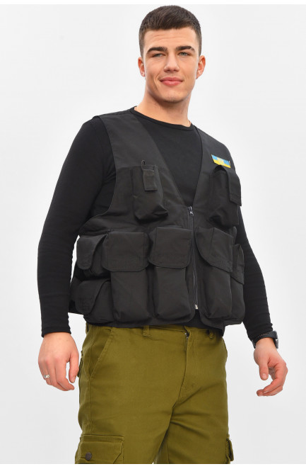 Разгрузочный жилет однотонный черного цвета 209543L