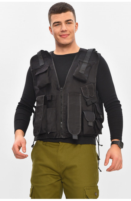 Разгрузочный жилет однотонный черного цвета 209548L