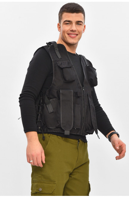 Разгрузочный жилет однотонный черного цвета 209548L