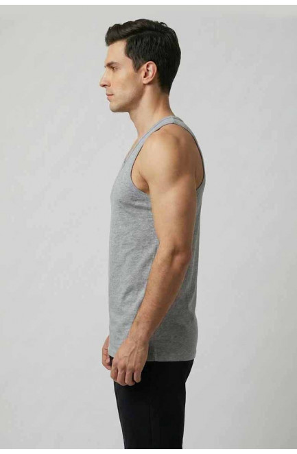 Майка мужская однотонная серого цвета 209635L