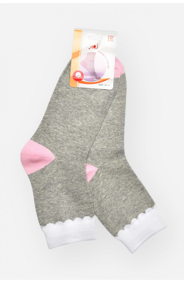 Носки женские медицинские демисезонные серого цвета 209798L