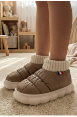 Тапочки домашние детские светло-коричневого цвета 209949L