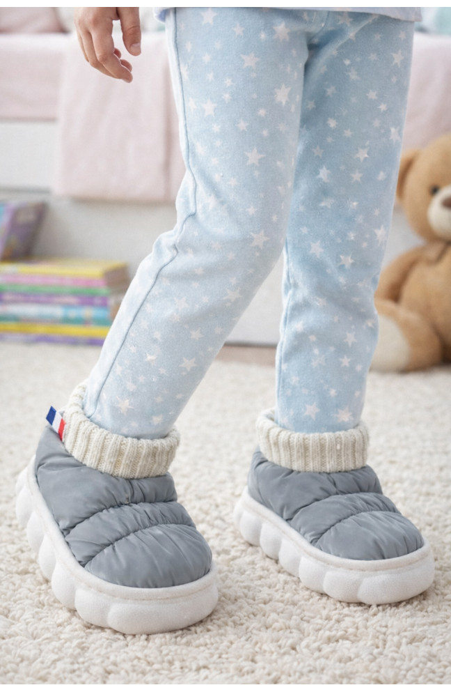 Тапочки домашние детские серого цвета 209953L