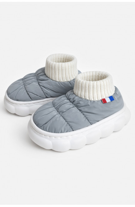 Тапочки домашние детские серого цвета 209953L