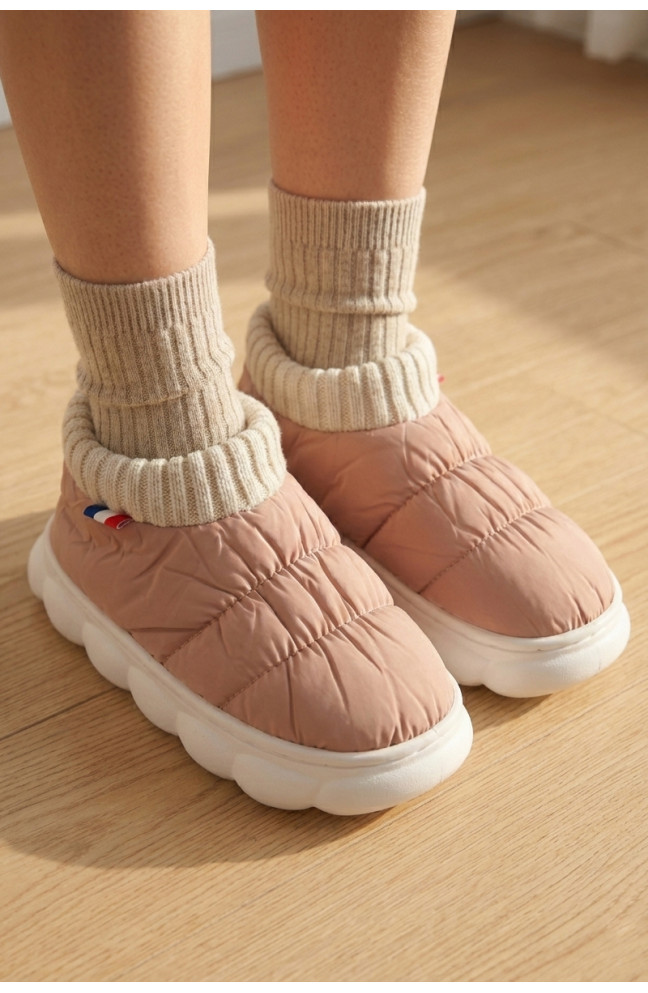 Тапочки домашние детские пудрового цвета 209963L