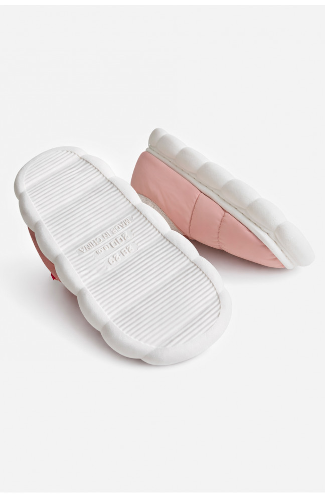 Тапочки домашние детские пудрового цвета 209963L