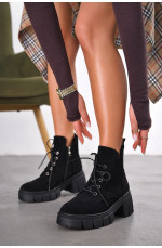 Ботинки женские демисезонные черного цвета 209967L
