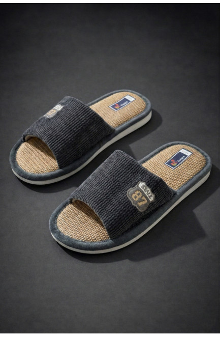 Тапочки комнатные мужские серого цвета 209982L