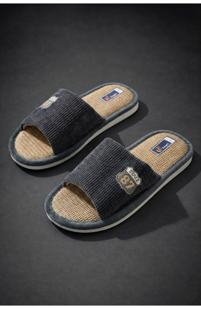 Тапочки комнатные мужские серого цвета 209982L