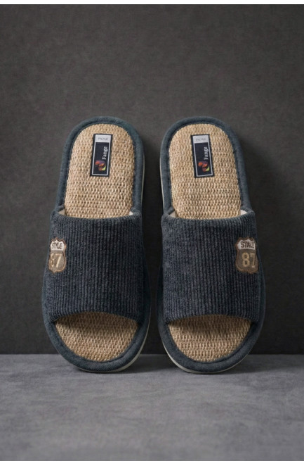 Тапочки комнатные мужские серого цвета 209982L