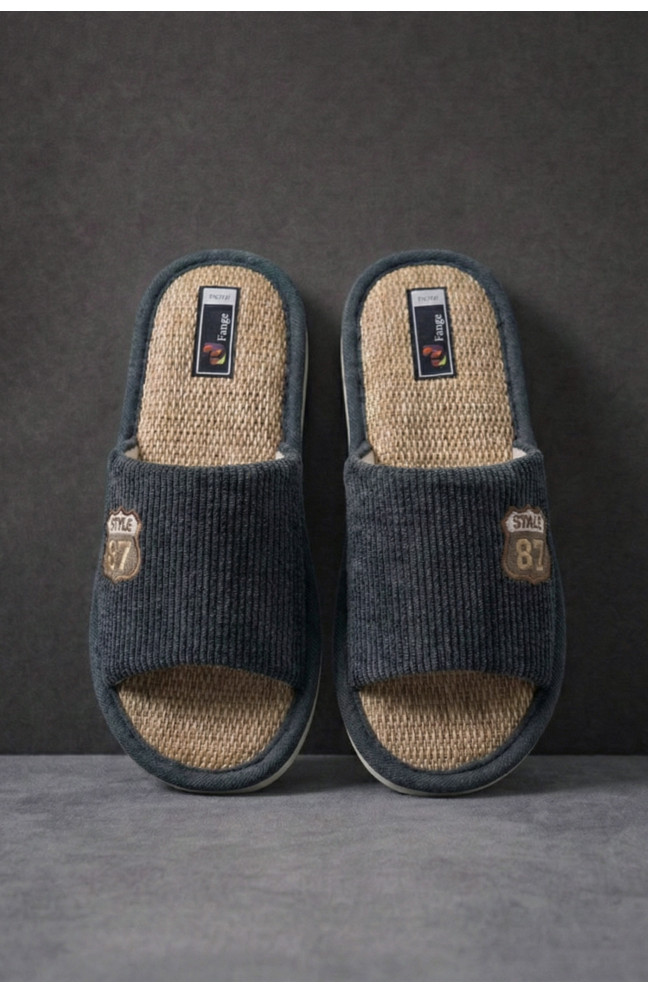 Тапочки комнатные мужские серого цвета 209982L