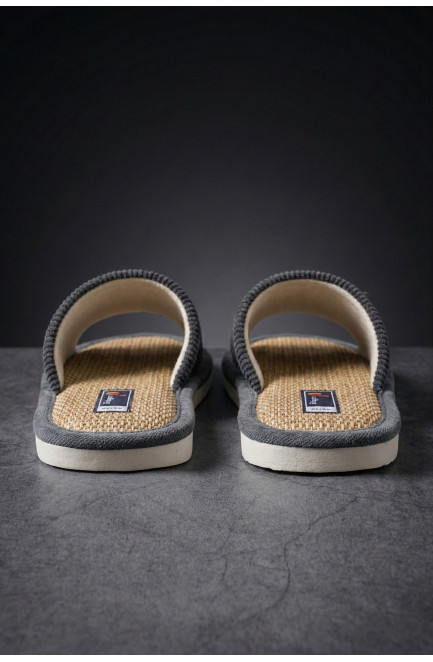 Тапочки комнатные мужские серого цвета 209982L