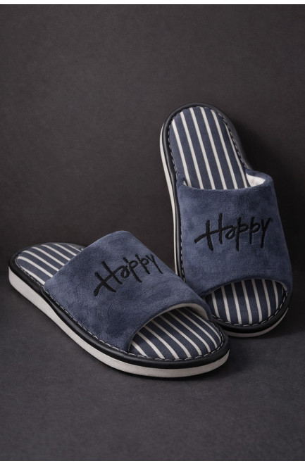 Тапочки комнатные мужские серого цвета 209988L