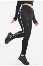 Лосины женские однотонные черного цвета 210068L