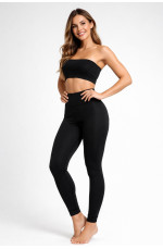 Лосины женские однотонные черного цвета 210080L