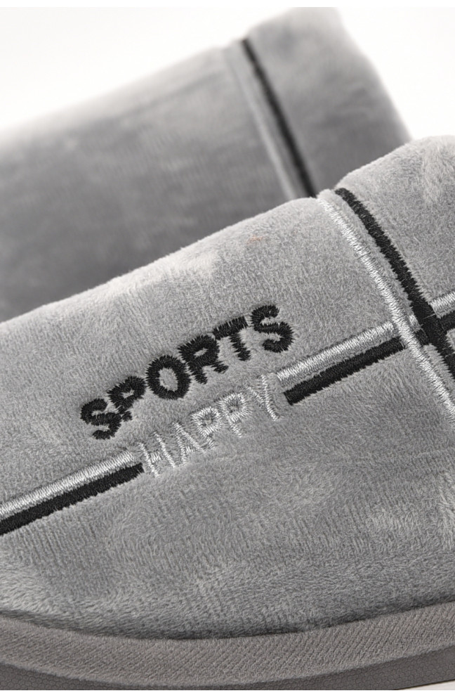 Тапочки комнатные мужские серого цвета 210289L