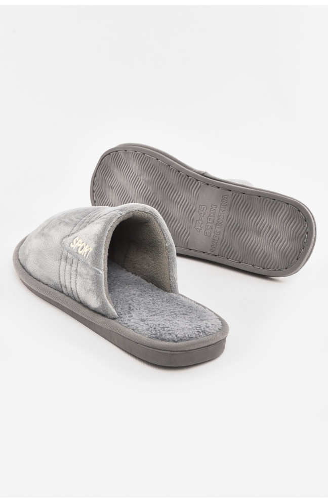 Тапочки комнатные мужские серого цвета 210296L