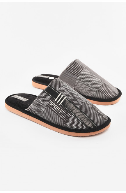 Тапочки комнатные мужские черного цвета 210309L