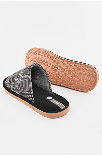 Тапочки комнатные мужские черного цвета 210309L