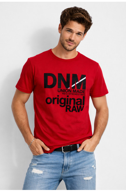 Футболка мужская красного цвета с принтом 210397L