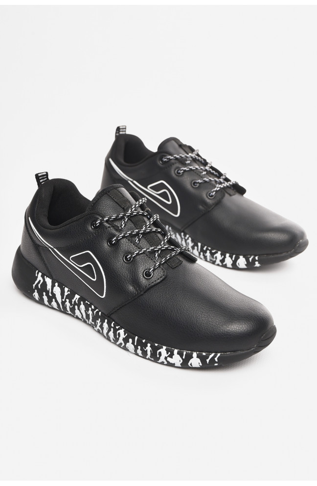 Кроссовки мужские черного цвета 210398L