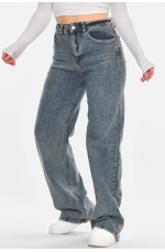 Джинсы женские однотонные синего цвета 210505L